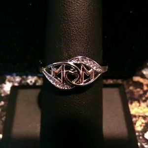 Silver and rose mother's day ring